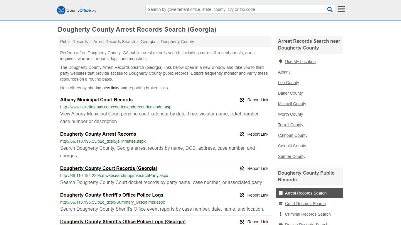 Arrest Records Search - Dougherty County, GA (Arrests ...